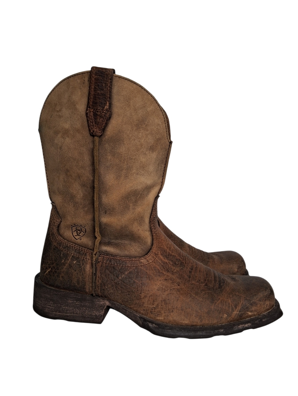 Ariat Rambler Distressed Leather Western Cowboy Boots Men's Size 11.5 D Brown